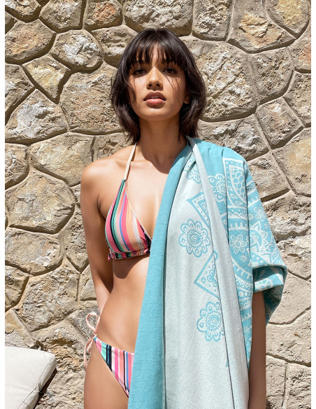 Serviette de plage Boho Peacock Blue