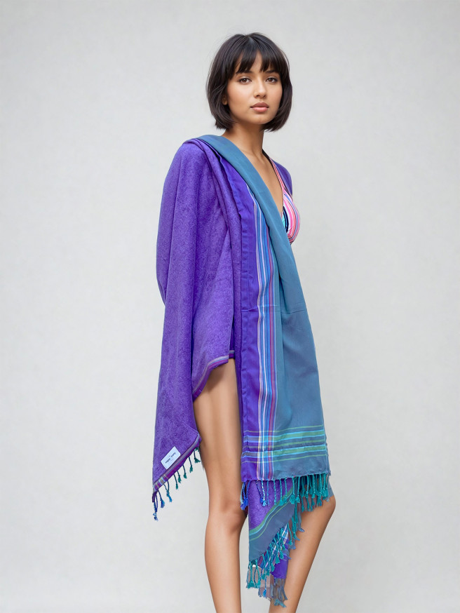 Serviette de plage éponge & Kikoy Kilima