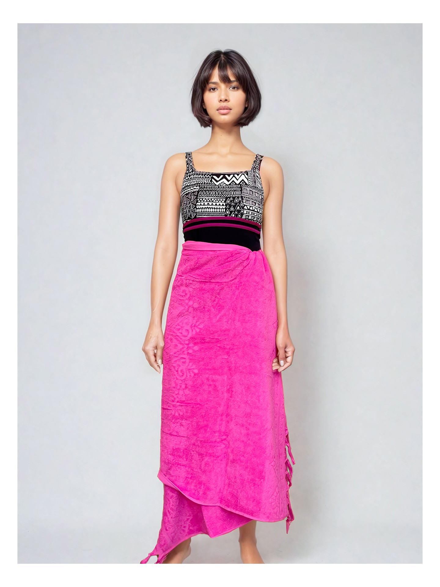 Serviette de plage éponge Mandala Zennn Pink