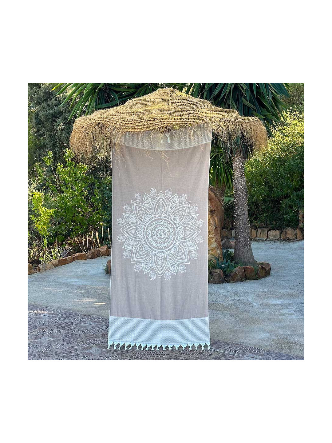 Serviette de plage Boho Desert Taupe
