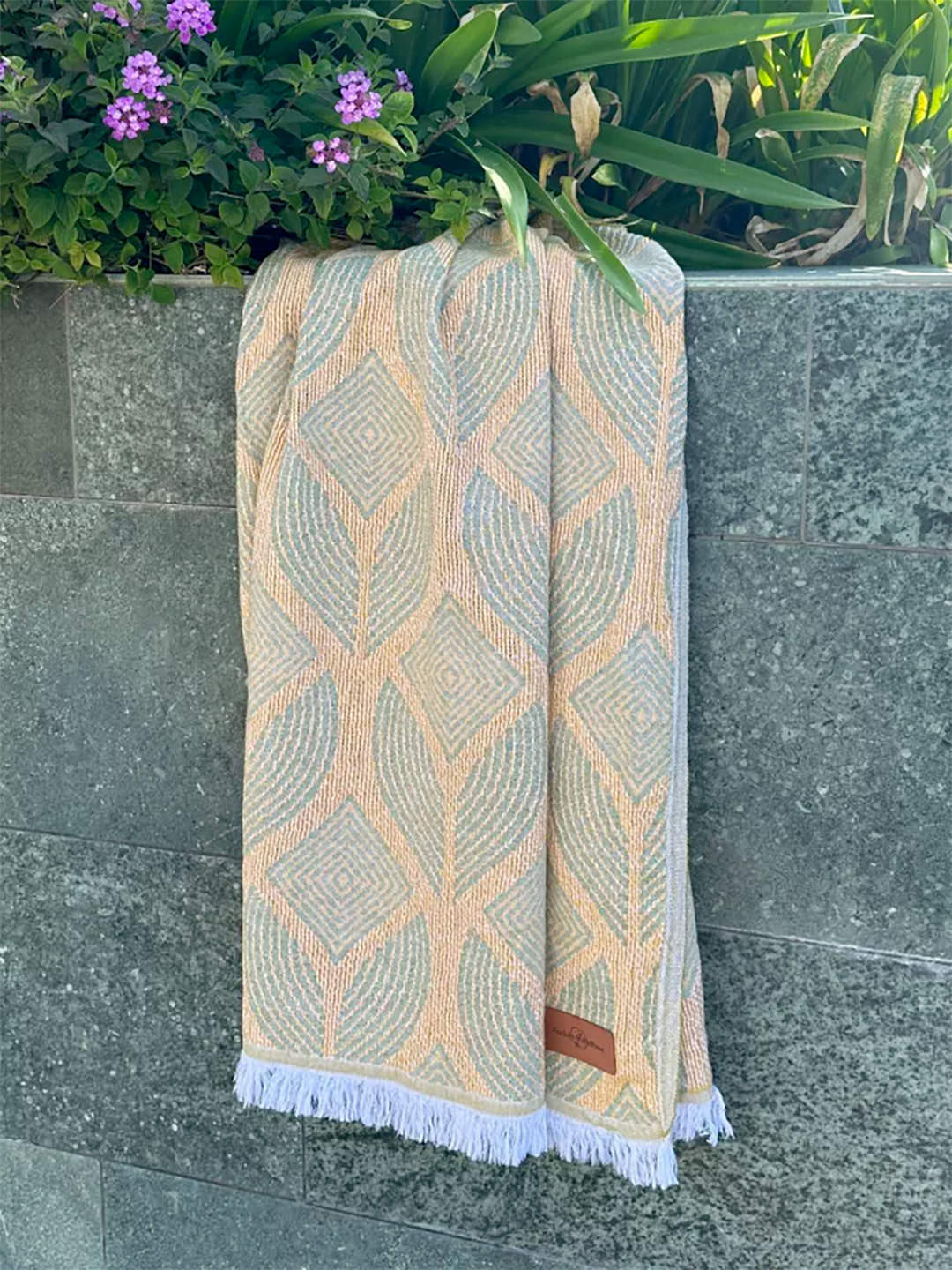 Fouta Botanic Art Mustard-Green