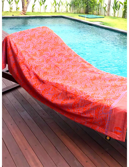 Serviette de plage  éponge & Batik Balyy Dancing in the Sun