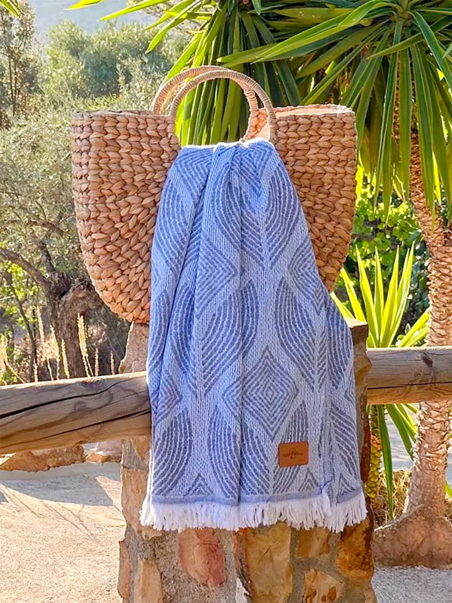 Fouta Botanic Art Blue-Lavander