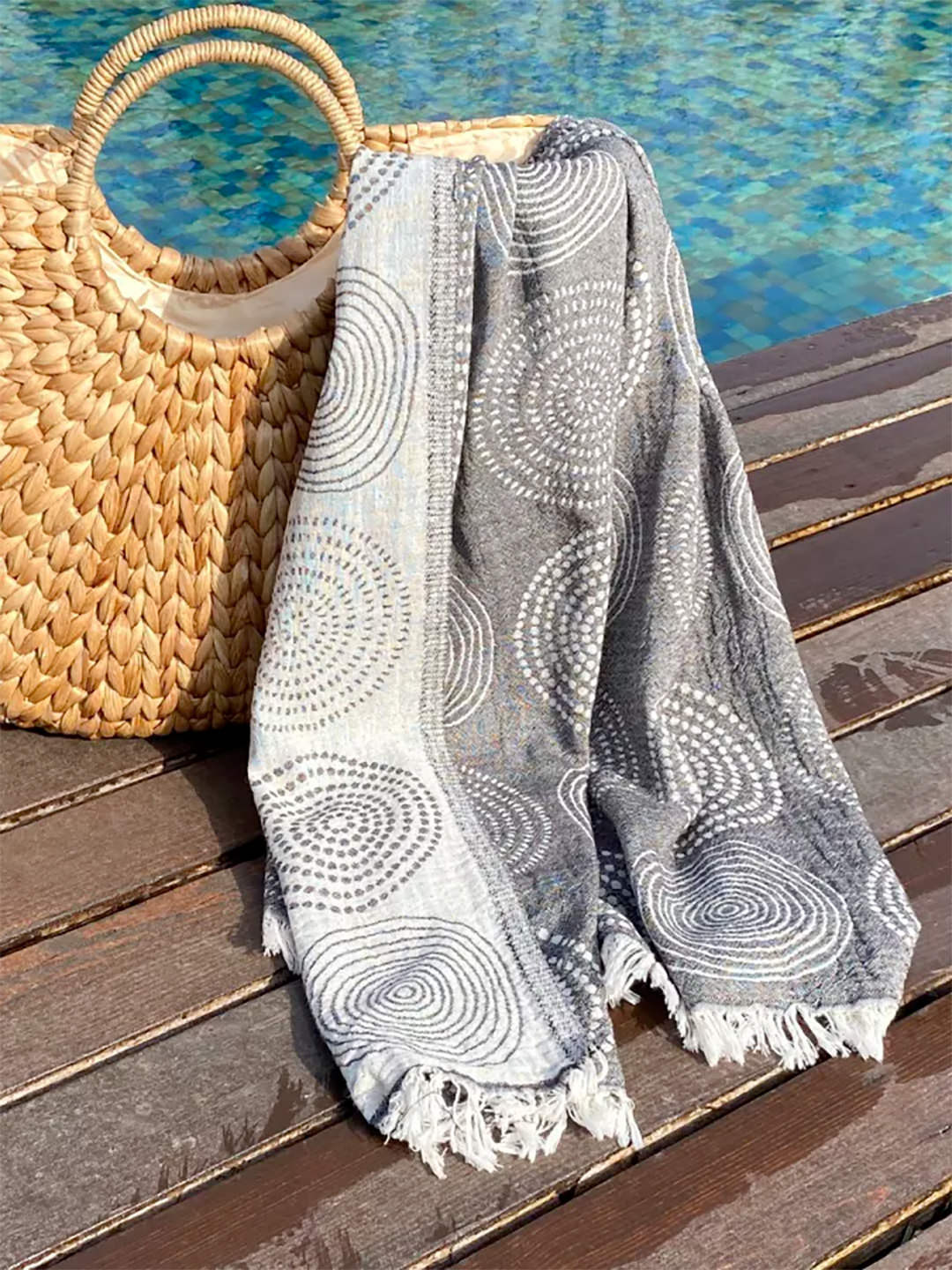Fouta Circle Black