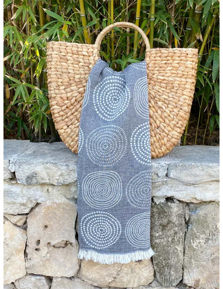 Fouta Circle Black