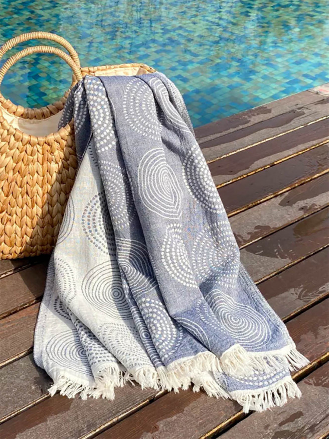 Fouta Circle Dark Blue