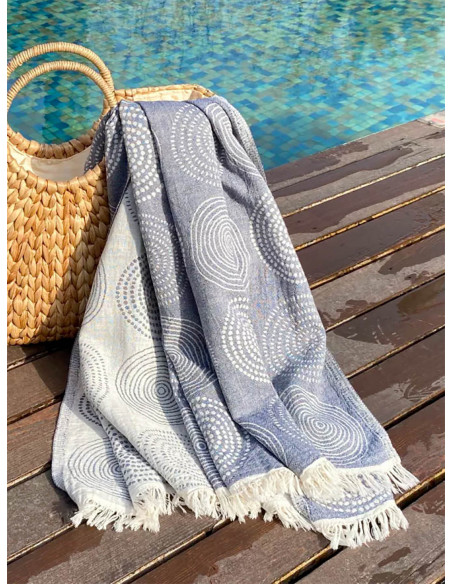 Fouta Circle Dark Blue