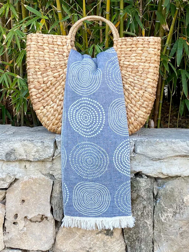 Fouta Circle Dark Blue 2