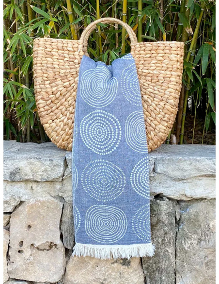 Fouta Circle Dark Blue