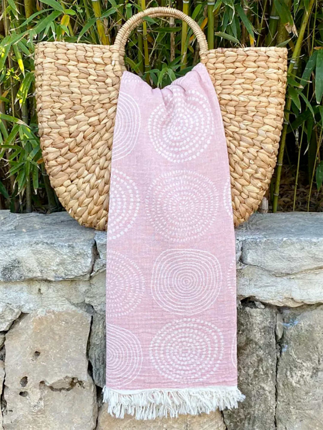 Fouta Circle Powder Pink