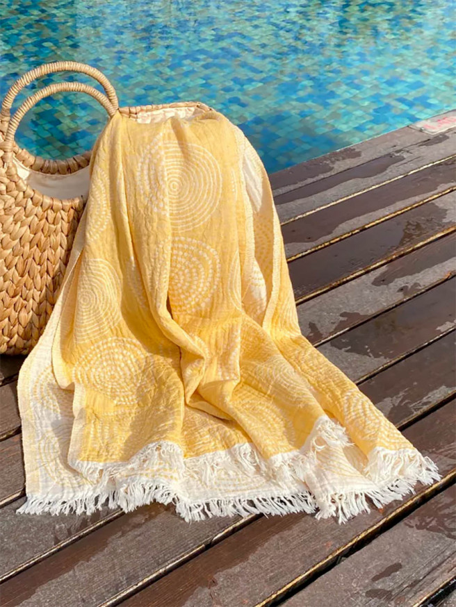 Fouta Circle Mustard 2