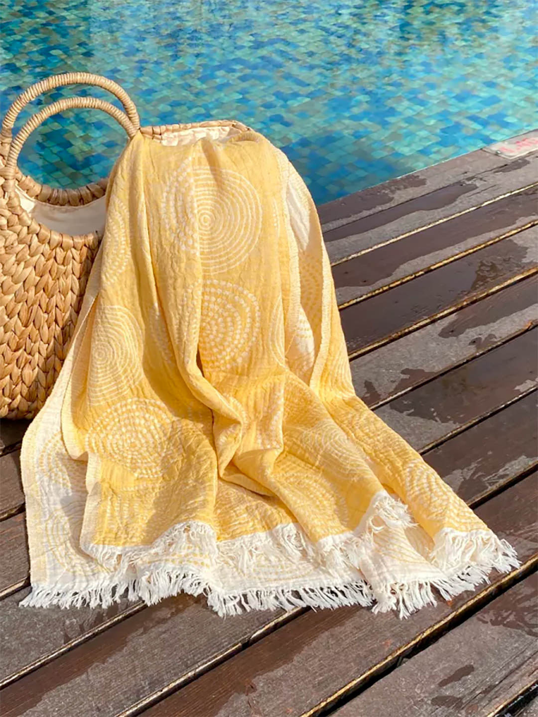 Fouta Circle Mustard