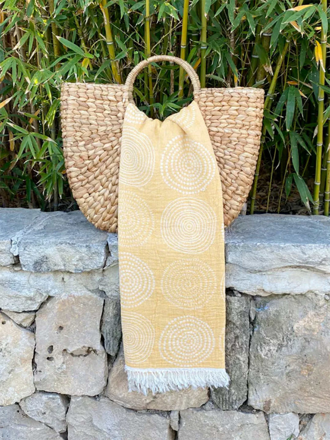 Fouta Circle Mustard
