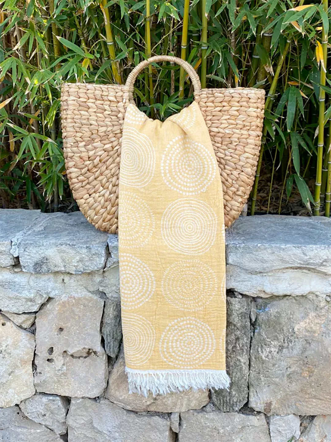 Fouta Circle Mustard