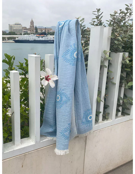 Fouta Eye Blue