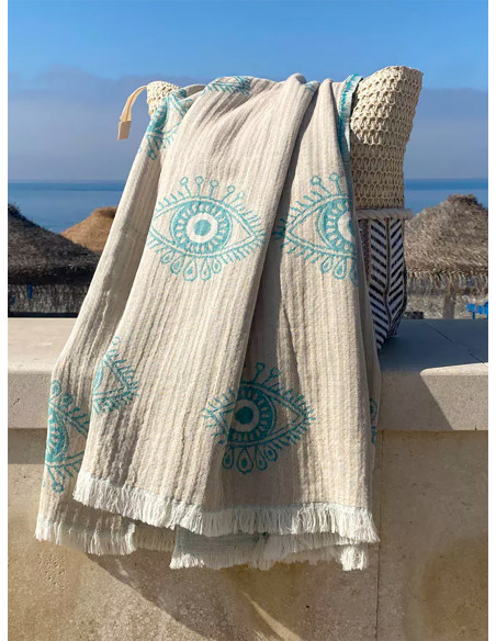 Fouta Eye Beige