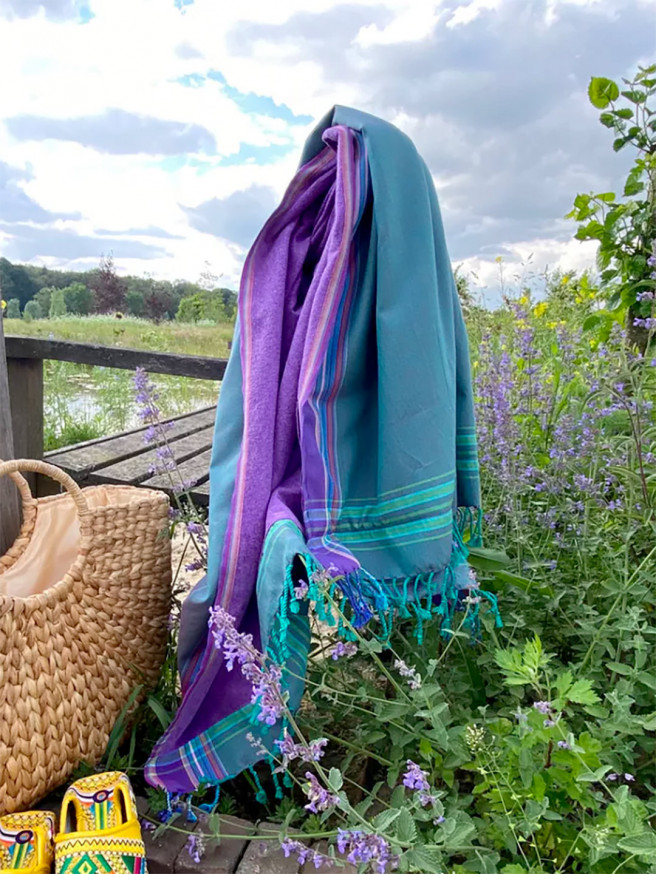 Serviette de plage éponge & Kikoy Kilima 2