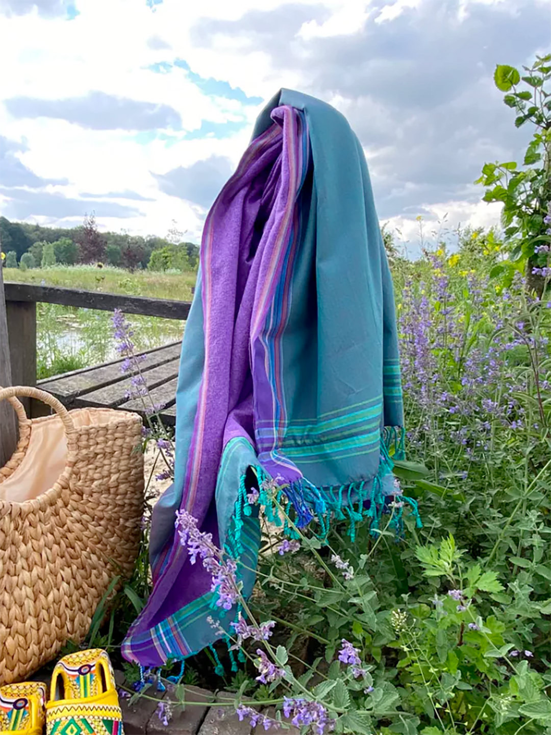 Serviette de plage éponge & Kikoy Kilima