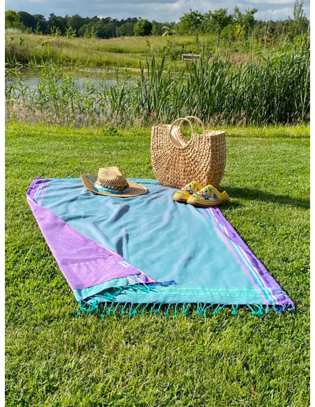 Serviette de plage éponge & Kikoy Kilima